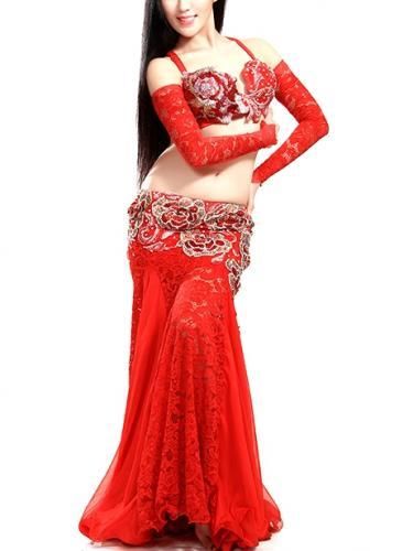 ベリーダンス衣装　ポリーナ　赤 ベリーダンス衣装ポリーナ赤