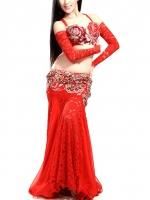 【お値下げ⭐︎】ベリーダンス衣装　赤　装飾が豪華！　希望者はプロの占い鑑定付 ⭐︎お値下げ⭐︎】ベリーダンス衣装 赤 装飾が豪華！ 希望者は