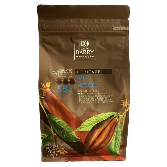 【着後レビューで 送料無料】 カカオバリー ピストール ミ・アメール(1kg × 6袋)(クーベル 製菓用チョコレート