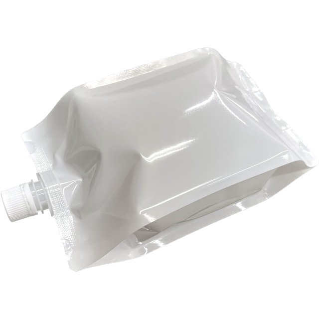 夢パックDP16-GW1000（300枚）キャップ付き白印刷ガゼット袋 1,000ml用