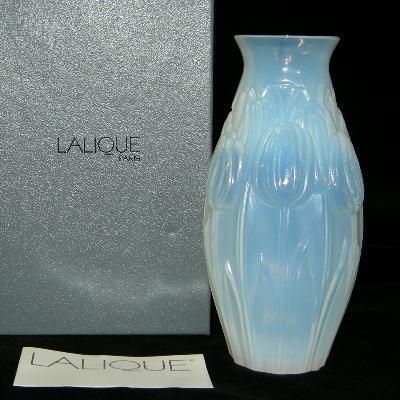 ☆LALIQUE ラリック/花瓶 チューリップベース（オパール）ブランドBOX 