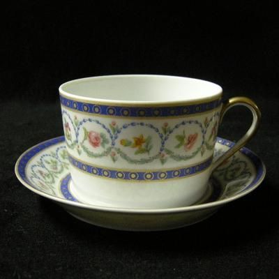 美品 HAVILAND アビランド リモージュ ティーカップ＆ソーサー 2客 ペア SY7472Dキッチン/食器