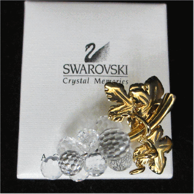 ☆Swarovski（スワロフスキー）クリスタル ブローチ ブドウ