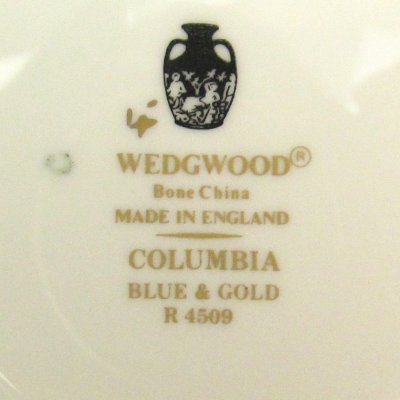 希少・アンティーク☆ウエッジウッド/WEDGWOOD コロンビアシリーズ Blue & Gold ピオニー