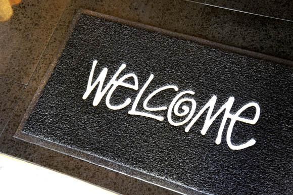 Stussy welcome discount mat black