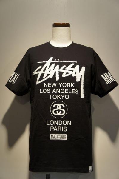 MAGIC STICK STUSSY S/S TEE BLACK - ANP ONLINE STORE