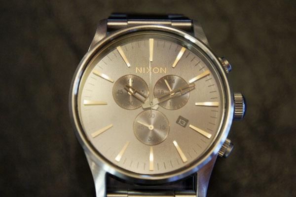 Nixon sentry best sale chrono rose gold