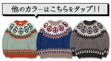 HAVE A GRATEFUL DAY ϥ֥쥤ȥեǥPEACE PATTERN KNIT CREWο㤤ξʤϤ