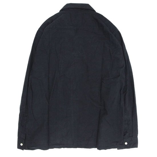 SPINNER BAIT スピナーベイト｜昭和シャツ ヘリンボーン起毛 (ブラック)(長袖シャツ オープンカラーシャツ)の2枚目の画像
