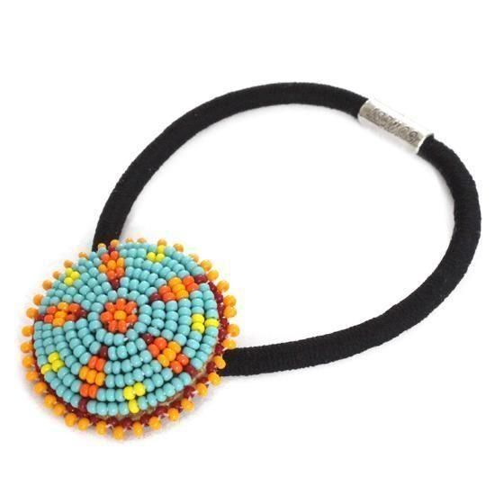 GO WEST ゴーウェスト｜kazoo BEADS CONCHO (ターコイズ)(ヘアゴム ブレスレット)
