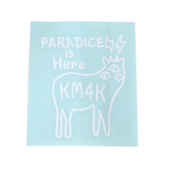 Leoさま専用⭐︎ワイヤーアート　カモミールシカ KM4K カモシカ】DIECUT STICKER スモール (ホワイト)(ステッカー)