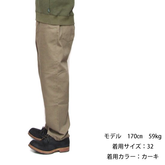 GO WEST ゴーウェスト｜VINTAGE PIQUE LOOSE TAPERED PANTS (ブラック)(テーパードパンツ)