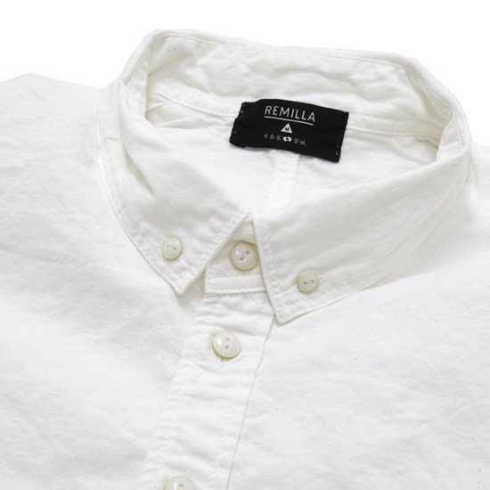 remilla レミーラ｜オックスポートシャツ (ホワイト)(長袖シャツ)