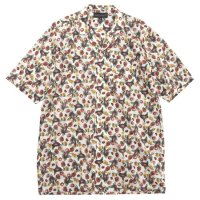 COOCHUCAMP クーチューキャンプ｜Happy Open Collard Shirt (ホワイト)(半袖シャツ)