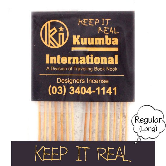 KUUMBA クンバ｜INCENSE regular (KEEP IT REAL)(お香 レギュラーサイズ)の2枚目の画像
