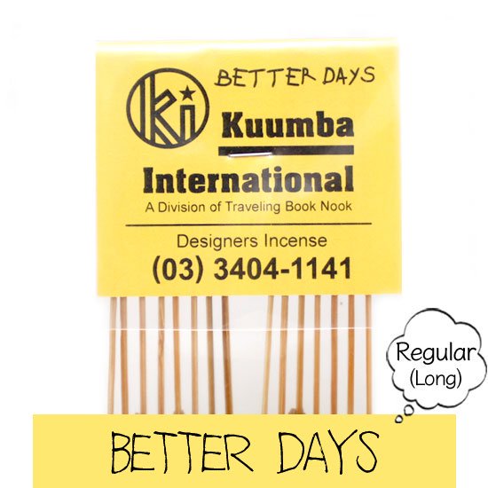 KUUMBA クンバ｜INCENSE regular (BETTER DAYS)(お香 レギュラーサイズ)