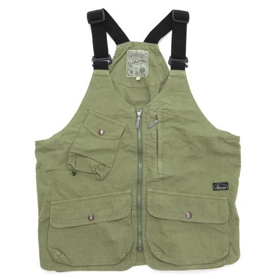 Go Hemp ゴーヘンプ Weather Hemp Utility Vest アーミーグリーン キャンプベスト