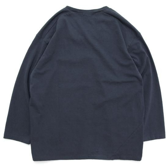remilla レミーラ｜クロープVネック (チャコールブルー)(ロンTEE)