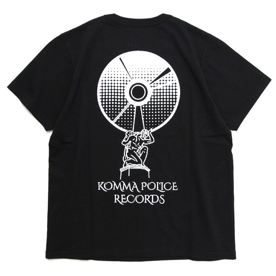 TACOMA FUJI RECORDS タコマフジレコード｜KOMMA POLICE RECORDS TEE (ブラック)(プリントTシャツ)の2枚目の画像