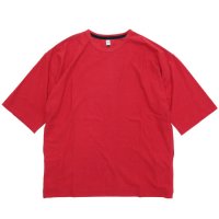HiHiHi ひひひ｜５分袖 ポケット Tee (アカ)(Tシャツ)