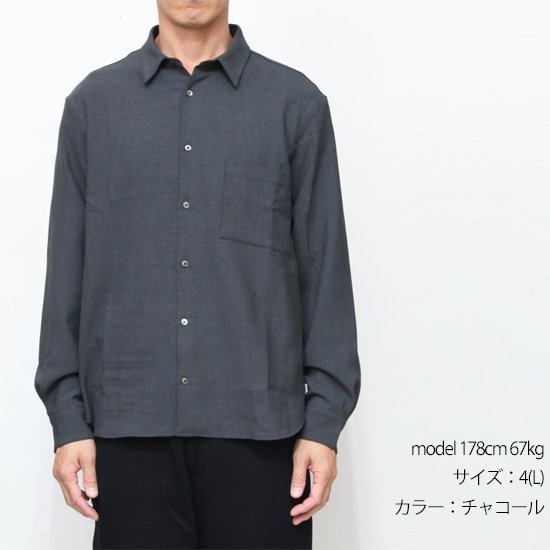 LAMOND ラモンド｜STRETCH OX SHIRT (ブラウン)(シャツ)