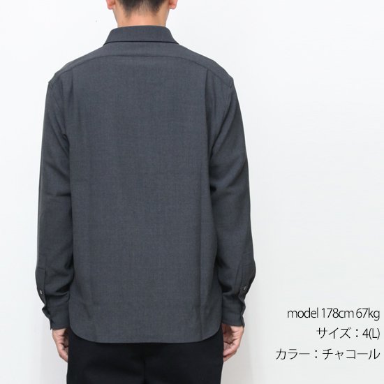 LAMOND ラモンド｜STRETCH OX SHIRT (ブラウン)(シャツ)