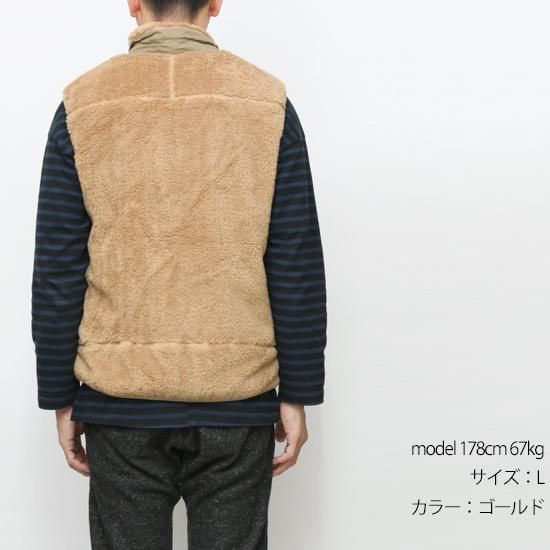 THE PARK SHOP ザ パークショップ｜TREKBOY VEST (ゴールド)(ボアベスト)