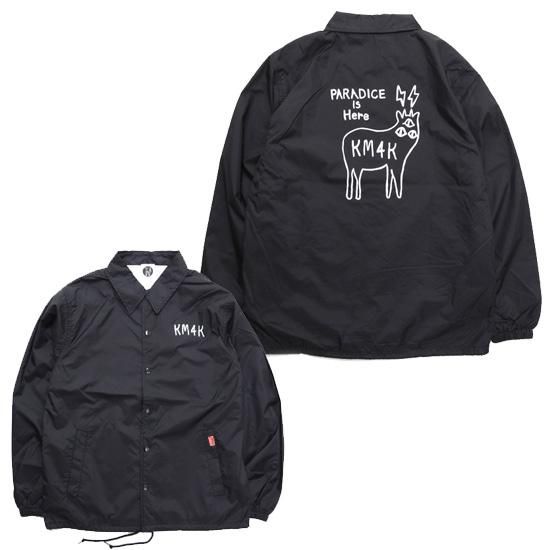 KM4K カモシカ｜OG COACH LOGO JACKET (ブラック)(カモシカ コーチジャケット)