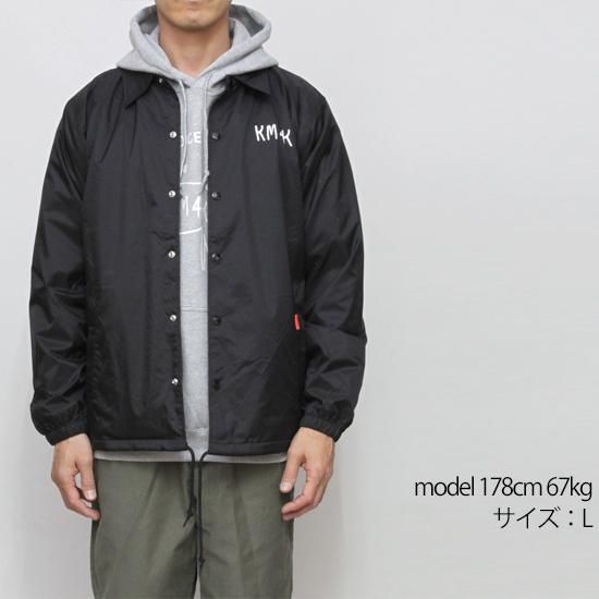 KM4K カモシカ｜OG COACH LOGO JACKET (ブラック)(カモシカ コーチジャケット)