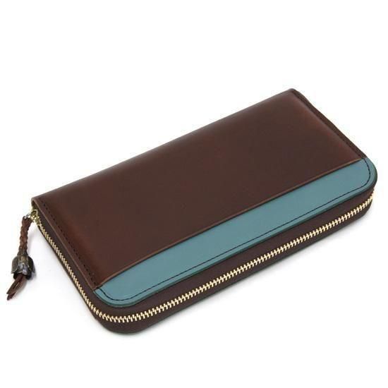 KUBIKI LEATHER ӥ쥶ROUND ZIP LONG WALLET (֥饦)(饦ɥå)ξʲ1