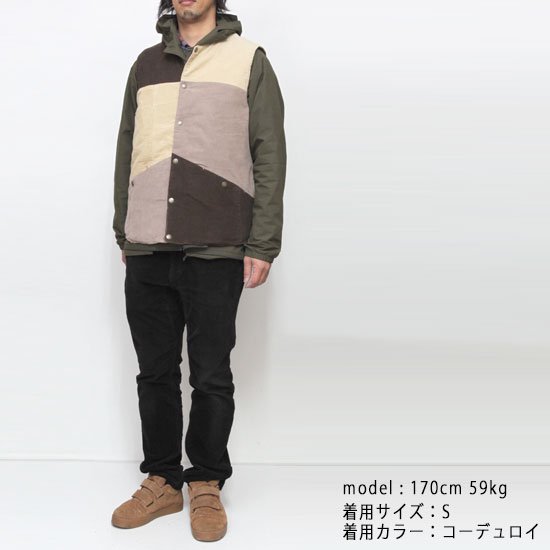 Nasngwam ナスングワム｜LONESTAR VEST (デニム)(リメイク 中綿ベスト)