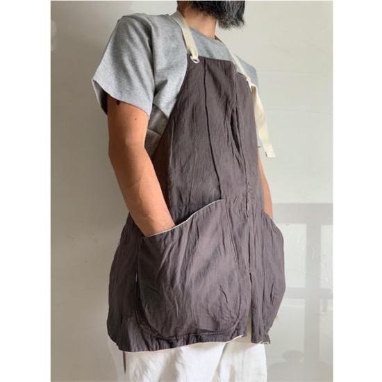 新品　未使用　suolo エプロン suolo スオーロ｜GRIZZLY viyella (チャコール)(グリズリー