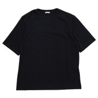 LAMOND ラモンド｜SUVIN COTTON 五分 TEE (ブラック)(五分袖Tシャツ)