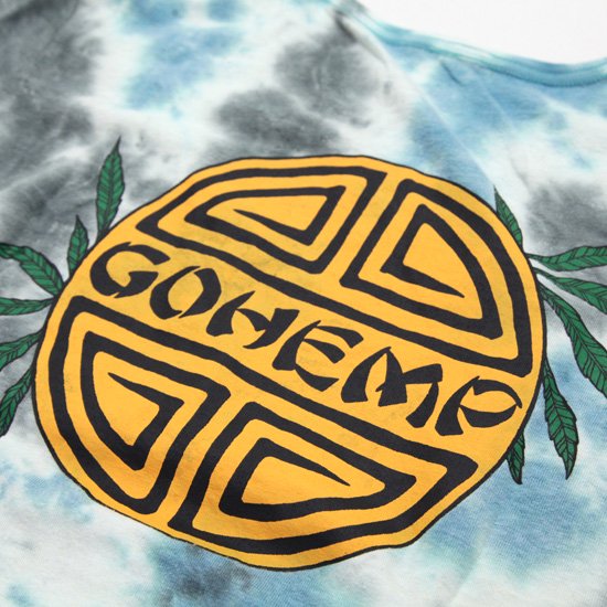 GO HEMP ゴーヘンプ｜TIE DYE S/SL TEE (ブルー)(タイダイ プリントTシャツ)