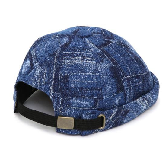 GO HEMP ゴーヘンプ｜INDIGO OLD CLOTH ROLL CAP (インディゴ)(ロールキャップ)の2枚目の画像