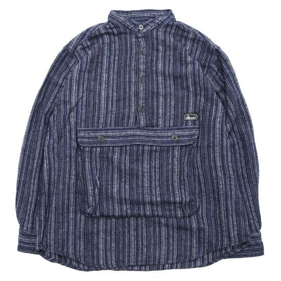 GOHEMP ゴーヘンプ｜INDIGO STRIPE JOURNEY PULL SHIRTS (ダーク 