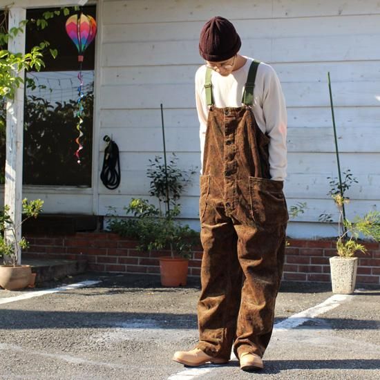 GOHEMP ゴーヘンプ｜HEMP TREE CAMO TUBE VENDOR ALL PANTS (ブラウンカモ)(オーバーオール)