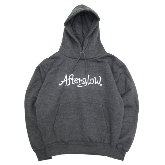 【Afterglow アフターグロー】BIG LOGO SWEAT PARKA (チャコール)(プルパーカー)