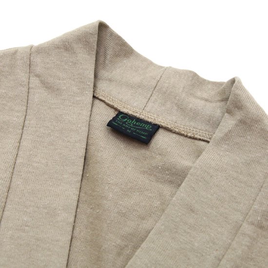 GOHEMP ゴーヘンプ｜10oz JERSEY HAORI (ライトサンド)(羽織りカーディガン)