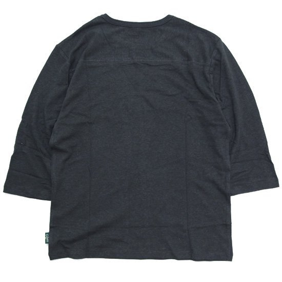 GOHEMP ゴーヘンプ｜FOOTBALL TEE (ガンメタルグレイ)(フットボール 七分袖Tシャツ)の2枚目の画像