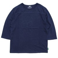 GOHEMP ゴーヘンプ｜FOOTBALL TEE (マリンネイビー)(フットボール 七分袖Tシャツ)
