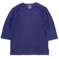 GOHEMP ゴーヘンプ｜FOOTBALL TEE (ブルーベリーブルー)(フットボール 七分袖Tシャツ)