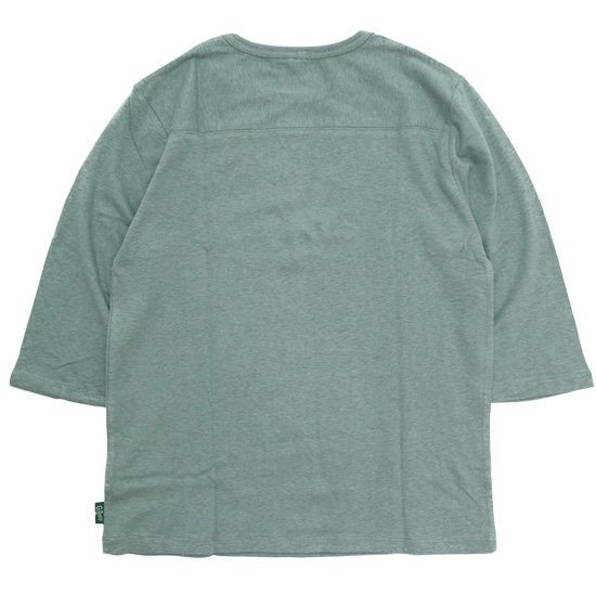 GOHEMP ゴーヘンプ｜FOOTBALL TEE (フェアグリーン)(フットボール 七分袖Tシャツ)の2枚目の画像