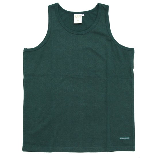 A HOPE HEMP アホープヘンプ｜Regular Tank Top (ディープフォレスト)(ヘンプコットン タンクトップ)