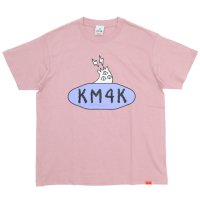 【KM4K カモシカ】LOGO T's (ナチュラルピンク)(オーガニックコットン)