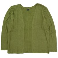 GOHEMP ゴーヘンプ｜HEMP PILE CARDIGAN (グリーンシェード)(サラッと着れる羽織り物)