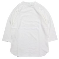 SPINNER BAIT スピナーベイト｜ミニ裏毛 ラグラン七分袖 (ホワイト)(七分袖Tシャツ)