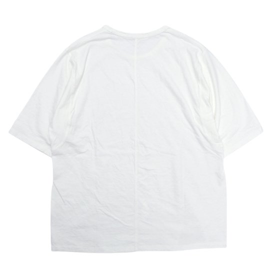 remilla レミーラ｜オーバル五分Tee (ホワイト)(五分袖Tシャツ)の2枚目の画像