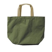 【GREEN CLOTHING グリーンクロージング】TOTE BAG (オリーブ)(ウエア生地の大きめトートバッグ)