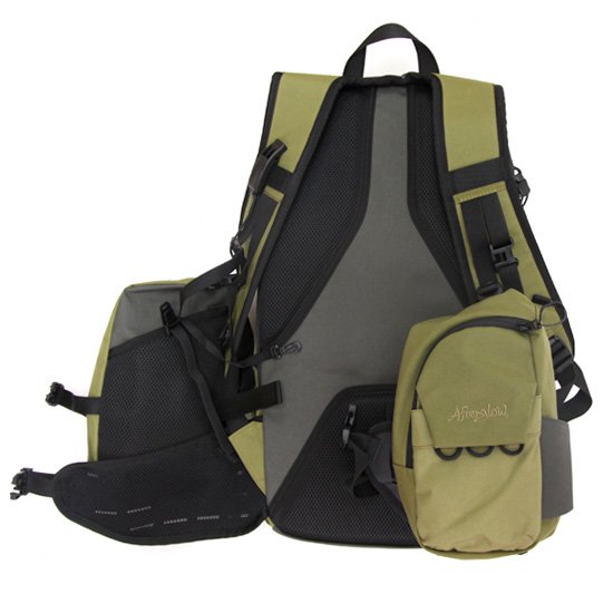 【Afterglow アフターグロー】レイブ前橋 別注カラー STREAM CHASER BACKPACK (鶯(ウグイス))(フィッシングバックパック)の2枚目の画像